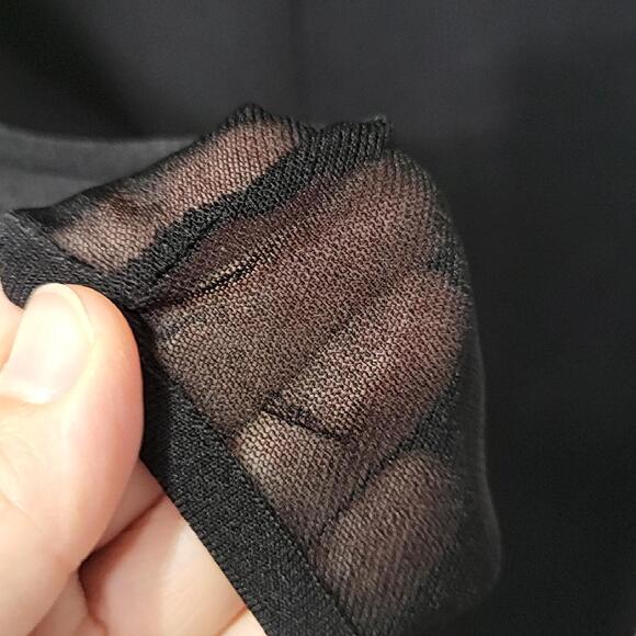 NWT RALPH LAUREN Purple Label Women Jumpsuit S Black Knit Long Sleeve Sheer - Picture 12 of 14